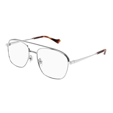 Gucci GG1103O 003 Occhiali da Vista Shiny Silver